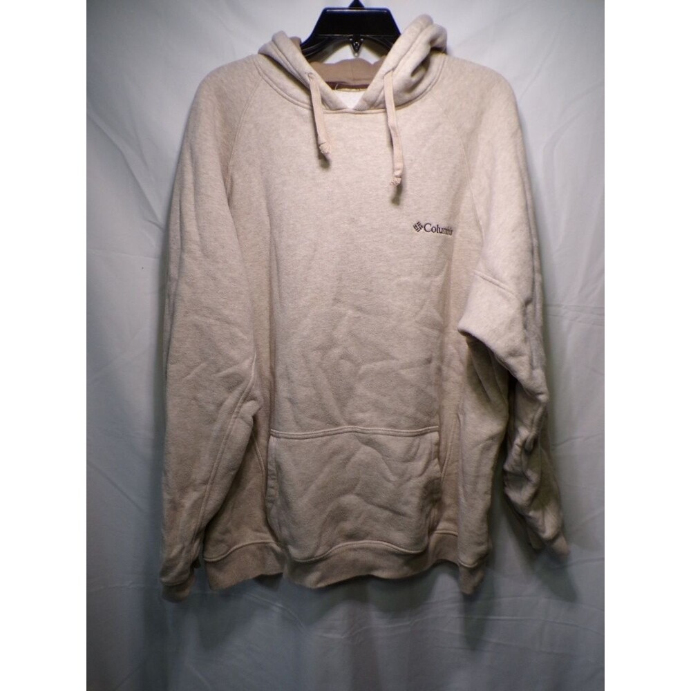 Columbia Men's Pullover Hoodie Oatmeal Heather Fleece Kangaroo Pocket XL